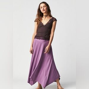 Free People Purple Midi Skirt